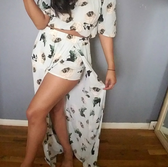 EVE MINT FLORAL TWO PIECE SET - Picture 4 of 6